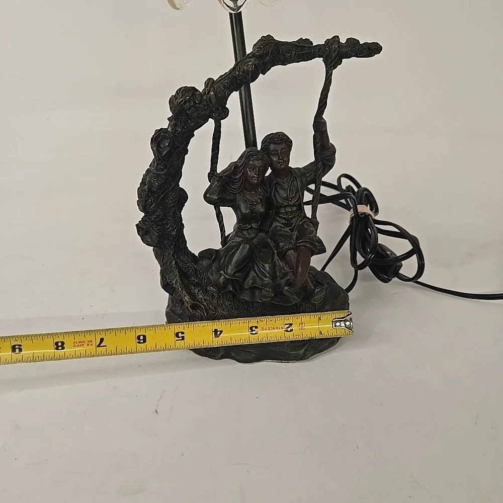 Young Lovers On A Swing Sculpted Table Lamp‎